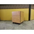 Sugar Maple 2 Drawer Rolling Pedestal Box File
